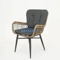 Vita Spider Naturel Dining Tuinstoel (excl. rugkussen)