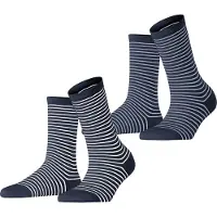 Esprit Fine Line 2-Pack gedessineerd katoen multipack sokken dames veelkleurig - maat 35-38