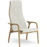 Swedese Lamino Fauteuil Geolied Eiken / Shapenvacht Gebroken Wit - Fauteuils Schapenvacht Offwhite - 23001|E2251
