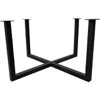 Furniture Legs Europe Stalen salononderstel zwart vierkant 65 bij 65 cm en hoogte 37 cm (3 x 3 cm)