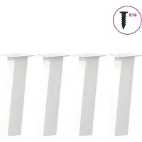 vidaXL Salontafelpoten 4 st 30 cm staal wit