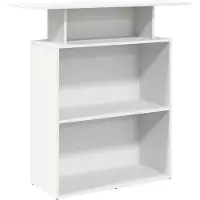 vidaXL Receptiebalie Wit 100x40x104 cm Bewerkt Hout