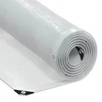 vidaXL Doorzichtig zeildoek met zeilringen 3x12 m polyethyleen