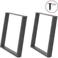 vidaXL Eettafelpoten 2 st U-vormig 70x(72-73) cm staal antraciet