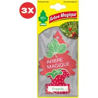 ARBRE MAGIQUE 3 stuks Aardbei Abre Magique Geurboom luchtverfrisser voor in de auto Fragola – Car Parfum – Geurboompje – Geurbooster – Wonderboom – Geurverfrisser – Nieuwe Auto – Autogeur – Autoparfum – Geurblad