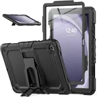 Ntech Tablet Hoes Geschikt voor Samsung Galaxy Tab A9 / Galaxy Tab A11 8.7 inch hoes Zwart - Galaxy A9 hoes hoes Shockproof - Samsung A9 hoes met Screen Protector en Stand