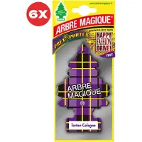 ARBRE MAGIQUE 6 stuks Geurboom luchtverfrisser voor in de auto Tartan Cologne – Car Parfum – Geurboompje – Geurbooster – Wonderboom – Geurverfrisser – Nieuwe Auto – Autogeur – Autoparfum – Geurblad