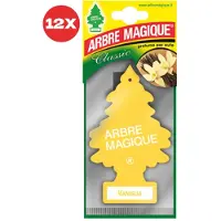 ARBRE MAGIQUE 12 stuks Vanille Geurboom luchtverfrisser voor in de auto Vaniglia – Car Parfum – Geurboompje – Geurbooster – Wonderboom – Geurverfrisser – Nieuwe Auto – Autogeur – Autoparfum – Geurblad