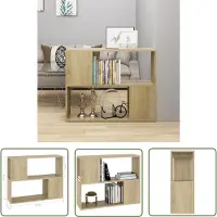 The Living Store Televisiekast - Klassiek ontwerp - 80 x 24 x 63 cm - Sonoma eiken - Montage vereist