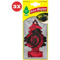 ARBRE MAGIQUE 3 stuks Rozen Geurboom luchtverfrisser voor in de auto Black Rose – Car Parfum – Geurboompje – Geurbooster – Wonderboom – Geurverfrisser – Nieuwe Auto – Autogeur – Autoparfum – Geurblad