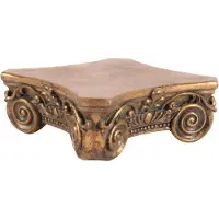 Baroque - Decoratief beeld of figuur - Pedestal 21 cm - Goud - Resin - 8x21x21 - Polyresin