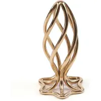 Sevanda - Buttplug - Holle Anaal Plug In Spiraal Vorm - RVS - Goudkleurig - Verkrijgbaar in 3 maten Small