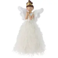 Nampook Engel met led 22x36 cm wit