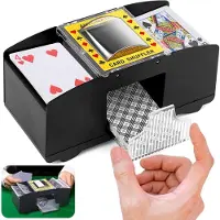 Dd Kaartenschudmachines - Speelkaarten - Kaartenschudder - card shuffler - 22x12x11cm - Zwart