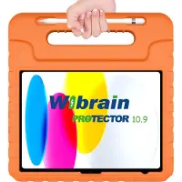Wibrain Protector Kids Cover Case (incl Stylus&ScreenCover) - iPad 10.9" (2022) / iPad 11" (2025) - Orange
