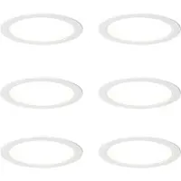 QAZQA Set van 6 inbouwspots wit 17cm incl. verstelbare LED Kelvin - Stephanie
