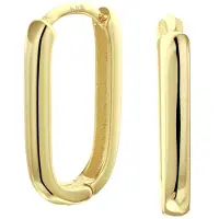 GLAMS klapoorringen paperclip 1 micron - Zilver