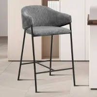 Rousseau Barstoel Iggy | 54 x 59 x 90 cm | Grijs