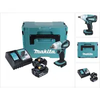 Makita Boormachine + slagboor, DTW 251 RTJ Accu-slagmoersleutel 18 V 230 Nm 1/2" + 2x accu 5.0 Ah + lader + Makpac (Zonder externe stroombron)