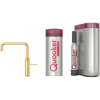 Quooker Fusion square met PRO3 boiler en CUBE reservoir 5-in-1 kokend water kraan Goud
