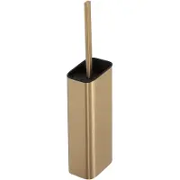 Geesa Toiletborstel Met Houder Shift Goud Geborsteld (Zwarte Deksel en Borstel)