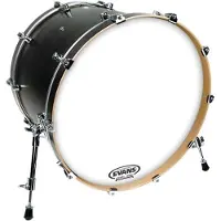 Evans EQ3 Resonant Coated White Bass Drum Head No Port 22 Inch
