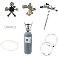 Ich-zapfe Accessoirepakket voor biertap 2-kraans - met Fustkoppeling Type A, 5L Adapter en CO2-fles 2 kg