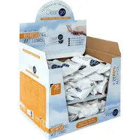 Clean Go - Extra Luxe Verfrissingsdoekjes - Naturel - Individueel Verpakt - Alcoholvrij - Warmtebestendig - 50 Stuks