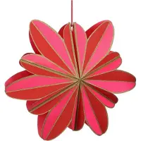 House of Seasons Papieren kerstbloem | | Ø 45 cm (Rood/Roze)