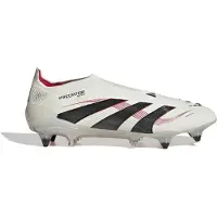 Adidas Predator Elite Veterloze IJzeren-Nop Voetbalschoenen (SG) Wit Zwart Rood