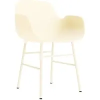 Normann Copenhagen Stoel Form Armchair Steel Cream