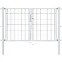 Alberts Deur met dubbel hek Flexo 200 cm breedte, in verschillende hoogten