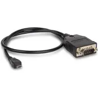 Hamlet XURS232MICROTG seriële kabel Zwart 0,45 m RS-232 DB9 Micro USB