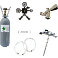 Ich-zapfe Accessoirepakket voor biertap - met CO2 Fles 2,0 kg, met Fustkoppeling Type S en 5 L adapter
