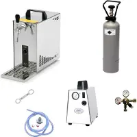 Ich-zapfe Complete Set - Biertap PYGMY 25, 1-kraans, 35 liter/uur - met Luchtcompressor, zonder Fustkoppeling - Droogkoeler, Thuistap, Bierkoeler