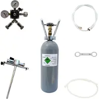 Ich-zapfe Accessoirepakket voor biertap 2-kraans - met 2x 5 Liter Adapter, 7mm bierslang en CO2-fles 2kg