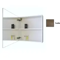 Sanicare Spiegelkast qlassics 60 cm 1 deur truffel-eiken links