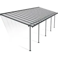 Canopia - Sierra - Overkapping - Terrasoverkapping - Pergola - Terrasoverkapping - Polycarbonaat - Aluminium - Donker grijs - 3X9.7 m
