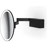 DECOR WALTHER Vision R LED cosmeticaspiegel zwart 5X, zwart, Badkamer, Roestvrij staal, Modern