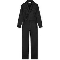 Homage to Denim E flowy coated cross over jumpsuit