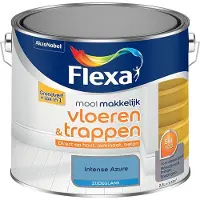 Flexa - Mooi Makkelijk Vloeren & Trappen Zijdeglans - Intense Azure - Mengverf - 2,5 L