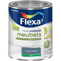 Flexa - Mooi Makkelijk Meubels Mat - Moody Cobalt - Mengverf - 750 Ml