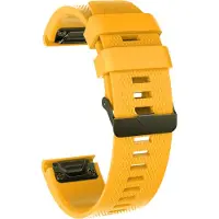 Strap-it Quickfit 26mm siliconen bandje - geschikt voor de Coros Vertix 2 / Vertix 2s (geel)