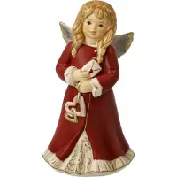 Goebel - Kerst | Decoratief beeld Engel Lieve groeten | Aardewerk - 15cm