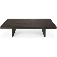 Ethnicraft Grooves Salontafel 110x140 Cm - Salontafels Teak Black - 12256