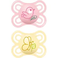 Mam Fopspeen Perfect 0-6 Maanden Planet Love Pink & Yellow | 2 stuks