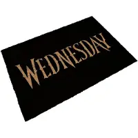 Wednesday Deurmat - Logo - voor Geen - zwart-beige | Maat Standard