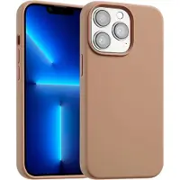 Accezz Liquid Silicone Backcover met MagSafe voor de Apple iPhone 13 Pro Max - Lichtbruin