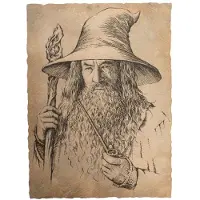 Weta Workshop The Hobbit Art Print Portrait of Gandalf the Grey 21 x 28 cm Poster & Wallscrolls