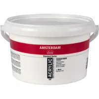 Amsterdam Kleuren + verf voor doe-het-zelvers, Standaard serie acryl emmer Titanium wit 105 (Titaanwit)
